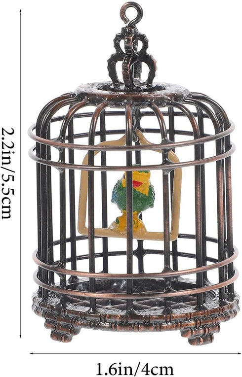 NUOBESTY Decoraciones para Salas De Casa Miniature Birdcage Model, Doll House Birdcage Ornament Decorative Birdcage Mini House Supply Home Decor