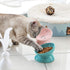Sweejar Ceramic Raised Cat Bowls - Turquoise | Slanted Cat Dish for Food or Water, Elevated Porcelain Pet Feeder Bowl