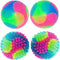 FineInno 4 Pcs Light Up Dog Balls, Flashing Elastic Glow Ball, Interactive Pet Toys for Aggressive Chewers