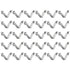 HARFINGTON 30pcs Double Button Kayak Paddle Snap Spring Clip, 8x8x46mm, 65Mn Spring Steel V-Shaped Hollow Lift Clips