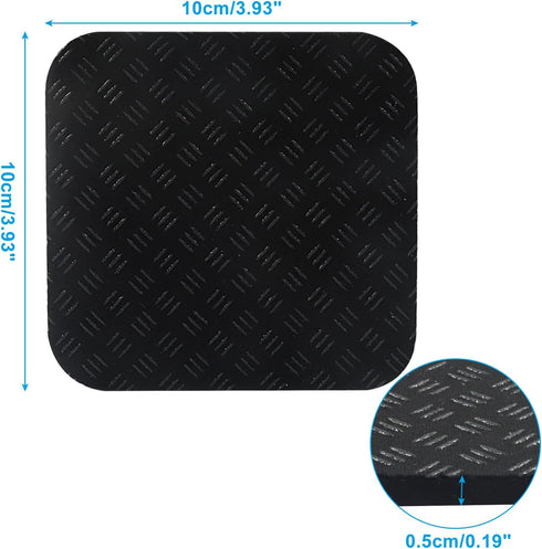 verkelly 6 3.93" 3.93" 0.19" Pcs Non-Slip Treadmill Mat Pads - x x Double-Sided Silicone Anti-Vibration Exercise