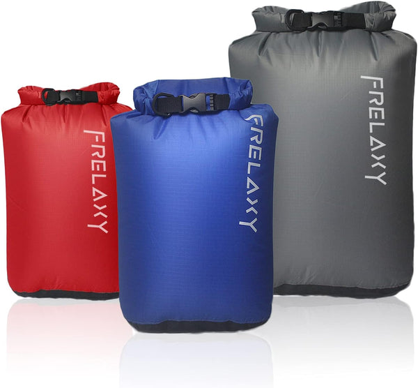 Frelaxy Ultralight Dry Bag 3-Pack/5-Pack - Outdoor Bags to Keep Gear Dry for Hiking, Camping, and Boating
