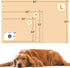 Stuffed Premium Soft Dog Blanket with Flannel, Beige Cute Paw Print, 24 x 32 inches, Puppy Supplies
