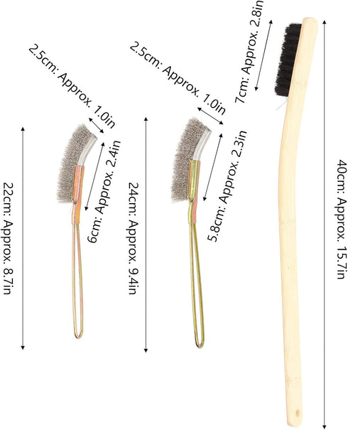 Pssopp 3Pcs Bird Cage Brush, Long Handle Pet Cage Brush Accessories for Small Animals