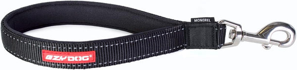 EzyDog Neo Mongrel Short Dog Leash for Large Dogs, Reflective Stitching for Nighttime Safety, Black