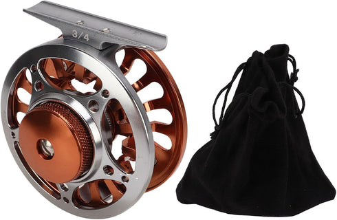 Fly Fishing Reel, 3/4 Weight, CNC Machined Aluminum Alloy Body, 1:1 Gear Ratio, 3 Bearings, Sealed Fishing Reel