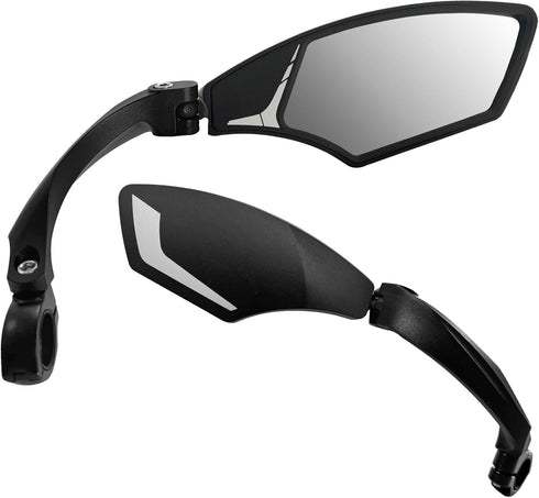 Hafny NEW Handlebar Bike Mirror, HD, Blast-resistant E-bike Mirror with Glass Lens, HF-MR095 (Silver Right)