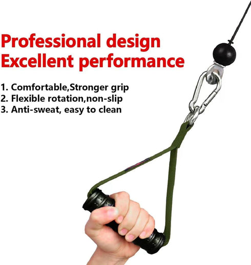 Heavy Duty Gym Exercise Handles Attachment for Cable Machine, Resistance Band, Home Fitness Equipment