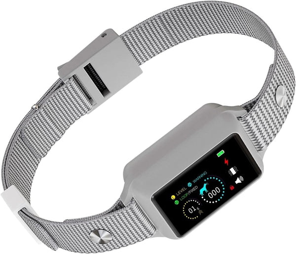 Touchscreen Automatic Bark Collar - Intelligent Bark Deterrent Device with Safe Sound Vibration Shock Mode