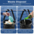 Trivolein 11.89-15.59Gal Boat Trash Can, Waterproof Nylon Boat Trash Bag Holder, Portable Foldable Marine Garbage Bin