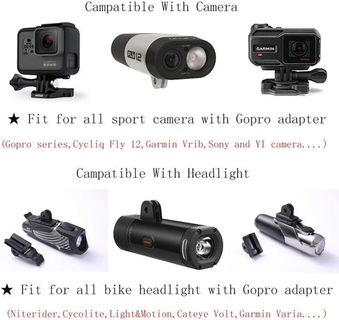 Out Front Combo Extended Mount for Wahoo Elemnt Bolt and Mini with Bike Light Adapter