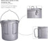 Outdoor Titanium Pot with Lid, 750ml - 2900ml, Folding Bail Handle, Camping Hiking Picnic Set