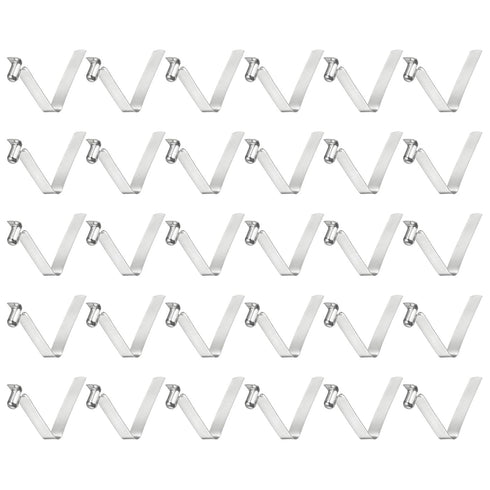 HARFINGTON 30pcs Snap Spring Clip for Kayak Paddle, 3.8x7.1x32mm, 65Mn Spring Steel, V-Shaped Hollow Lift Tube Clips