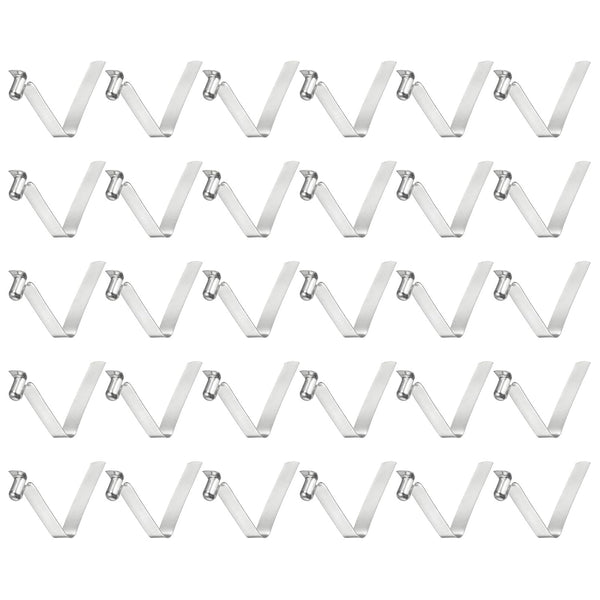 HARFINGTON 30pcs Snap Spring Clip for Kayak Paddle, 3.8x7.1x32mm, 65Mn Spring Steel, V-Shaped Hollow Lift Tube Clips