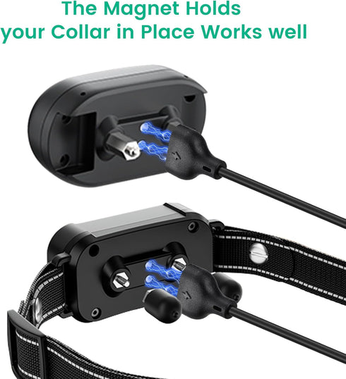 2-Pack Charger Replacement for Delupet Dog Training Collar, Magnetic Charging Cable for Yawpet Shock Collar