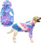 Dog Cotton Tie Dye Hoodie Blue Pullover Sweatshirt, Soft and Stretchy Pets Clothes for Large Dogs (Blue 2XL)