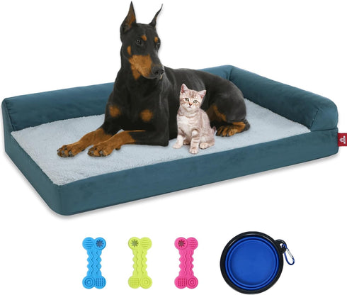 Dog Mattress for Large Dogs, Washable Comfortable Pet Bed with Removable Cushion & Nonskid Bottom