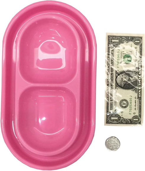 Cat Kitten Dish Dog Puppy Feeder Pet Bowl, 3 Colors, New Pink