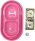 Cat Kitten Dish Dog Puppy Feeder Pet Bowl, 3 Colors, New Pink