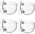 Tfwadmx 4 Pack Aquarium Plant Holder Crystal Glass Plant Pot with Suction Cups for Fish Tank Aquascape