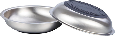 18/8 Stainless Steel Cat Bowls, Human Grade, Whisker Friendly - Pack of 2