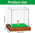 Clear Acrylic Golf Ball Display Case with Wood Base & Tee, Memorabilia Stand Cube Holder, Dust Protection Transparent