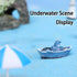 YUANGUNGUN 6-Piece Set 2.5" Mini Fishing Boats - Mediterranean Style Decor for Aquariums, Dioramas & Fairy Gardens