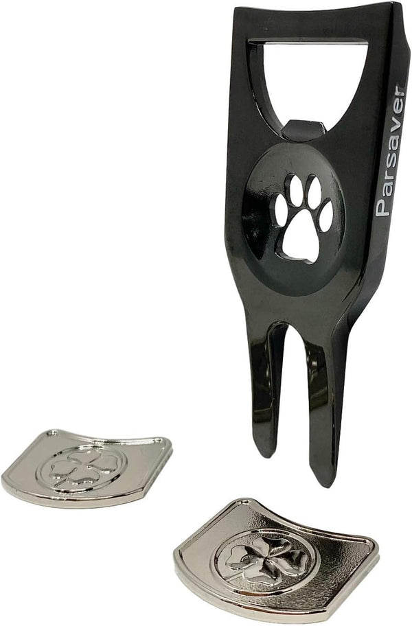 Players Golf Divot Tool, 6 in 1 Multi Purpose Tool with Ball Marker, Alignment Golf Ball Markers, Bottle Opener