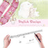 PetsHome Adjustable Cat Dog Collar, Bling Rhinestones PU Leather with Luxury Pendant for Extra Small Dog and Cat, Pink