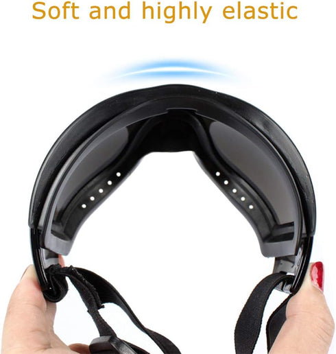 UV Protection Dog Goggles for Medium & Large Dogs - Waterproof Windproof Sunglasses for Long-Snout Breeds Outdoor
