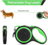 UrbanX Retractable Dog Leash for Large Dogs, Anti-Slip Handle, 24ft Strong Nylon Tape with Brake Lock - Green