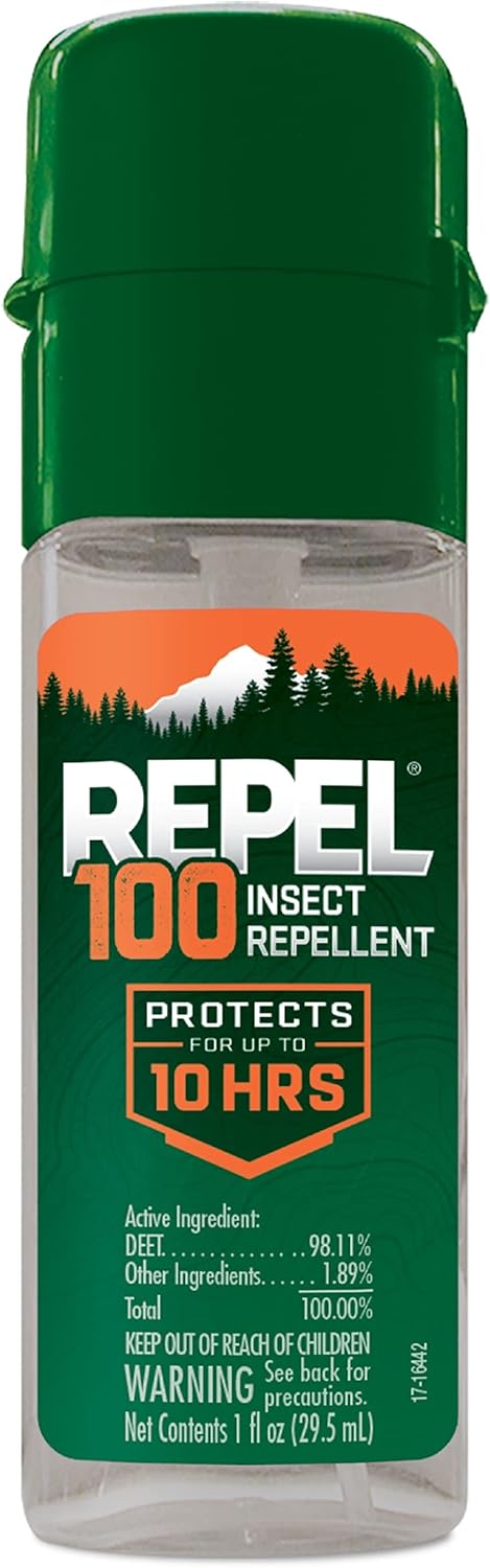Repel 100 Insect Repellent, 1 fl Ounce Pump Spray, Repels Mosquitos, Ticks and Gnats for Severe Conditions