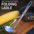 Portable Stainless Steel Camping Tableware Folding Spoon Soup Ladle
