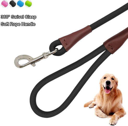 BTINESFUL Short Dog Leash, 18, 24 Inch Strong Nylon Training Traffic Leash for Medium Large Dogs (1/2" x 18 inch)