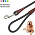 BTINESFUL Short Dog Leash- 18, 24 Inch Strong Nylon Training Traffic Leash- Classic Colors No Pull Leash for Medium Large Dogs (Black,1/2" x 24 inch)