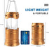 LED Camping Lantern, Solar and Rechargeable, Collapsible Portable Light for Daily Use and Emergencies
