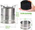 Ohuhu Camping Stove, Mini Portable Wood Burning Stove, Stainless Steel for Picnic BBQ Camping Hiking Cooking