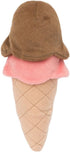 ZippyPaws NomNomz Dog Squeaky Toys - Funny Food Plush for Small & Medium Dogs, Soft and Cuddly Ice Cream Toy