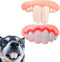 Tiosen 2Pcs Funny Dog Silicone Dentures, Dog Toys,Funny Teeth Braces, Dog Christmas Costume