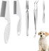 VEINARDYL 6 pcs Tick Removal Tool kit for Pets, 3 Stainless Steel Tick
