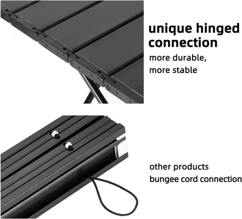 ROCK CLOUD Portable Camping Table - Ultralight Aluminum Folding Beach Table for Outdoor Picnic