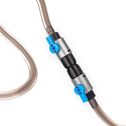 LANDEN Double Tab Connector for Aquarium, Canister Filter Hose, Quick Release Valve, Fish Tank Water Flow Control