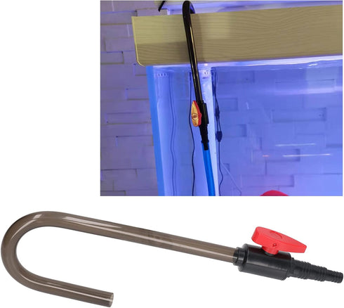 Estink Aquarium Water Filler Tube, Plastic Wall Mounted Automatic Top Off Water Refiller Pipe for 3/8 1/2 3/4 Hose