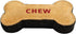 Natural Suede Leather Chew Toy for Adult Dogs and Puppies, Tough Durable Fun Chewing Interactive Pet Toy (Bone Shape)