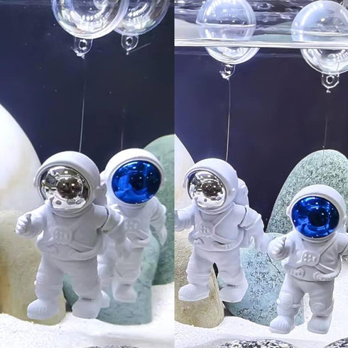 2-Pack Floating Fish Tank Decorations, Cute Little Astronauts Aquarium Accessories for All Kinds of Fish
