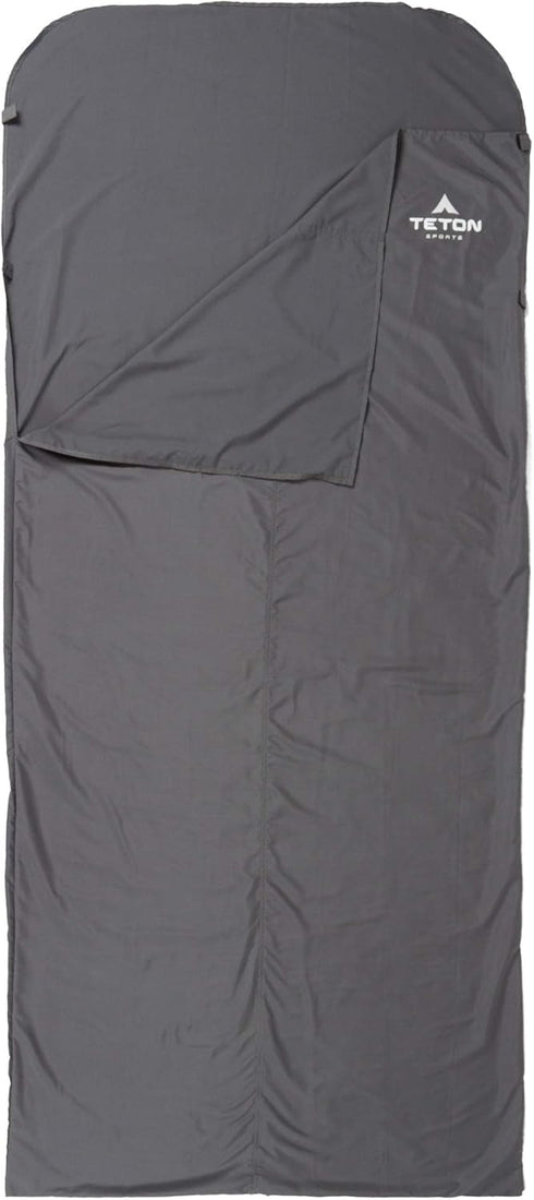 TETON Sports Sleeping Bag Liner, Perfect for Travel, Camping, and Overnight; Machine Washable