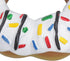 AB Tools 4x4x14cm Pet Dog Vinyl White Donut Food Dog Toy Play Toy with Squeak
