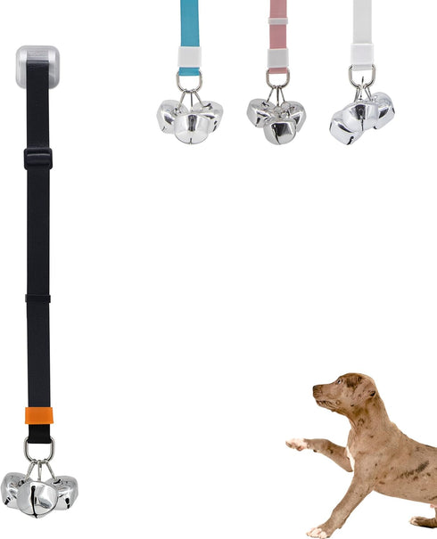 SVD.PET Puppy Bell Doorbell, Dog Bell for Potty Training, Adjustable Length and Height, Black