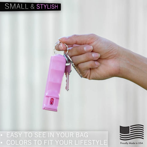 Police Magnum Keychain Pepper Spray 1 Pack 1/2oz - Maximum Heat Strength OC with Dye, Compact Case Holder