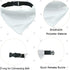 Dog Bandana Collar, 4 PCS Solid White Triangle Scarf with Adjustable Buckle for Medium Large Dogs